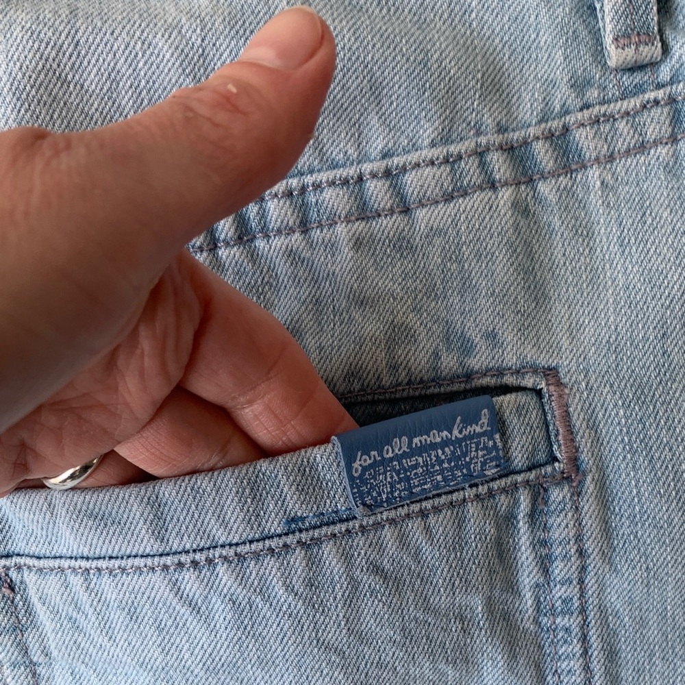 7 For All Mankind Light Blue Button-Front Denim Skirt, Size 27. - Picture 12 of 12